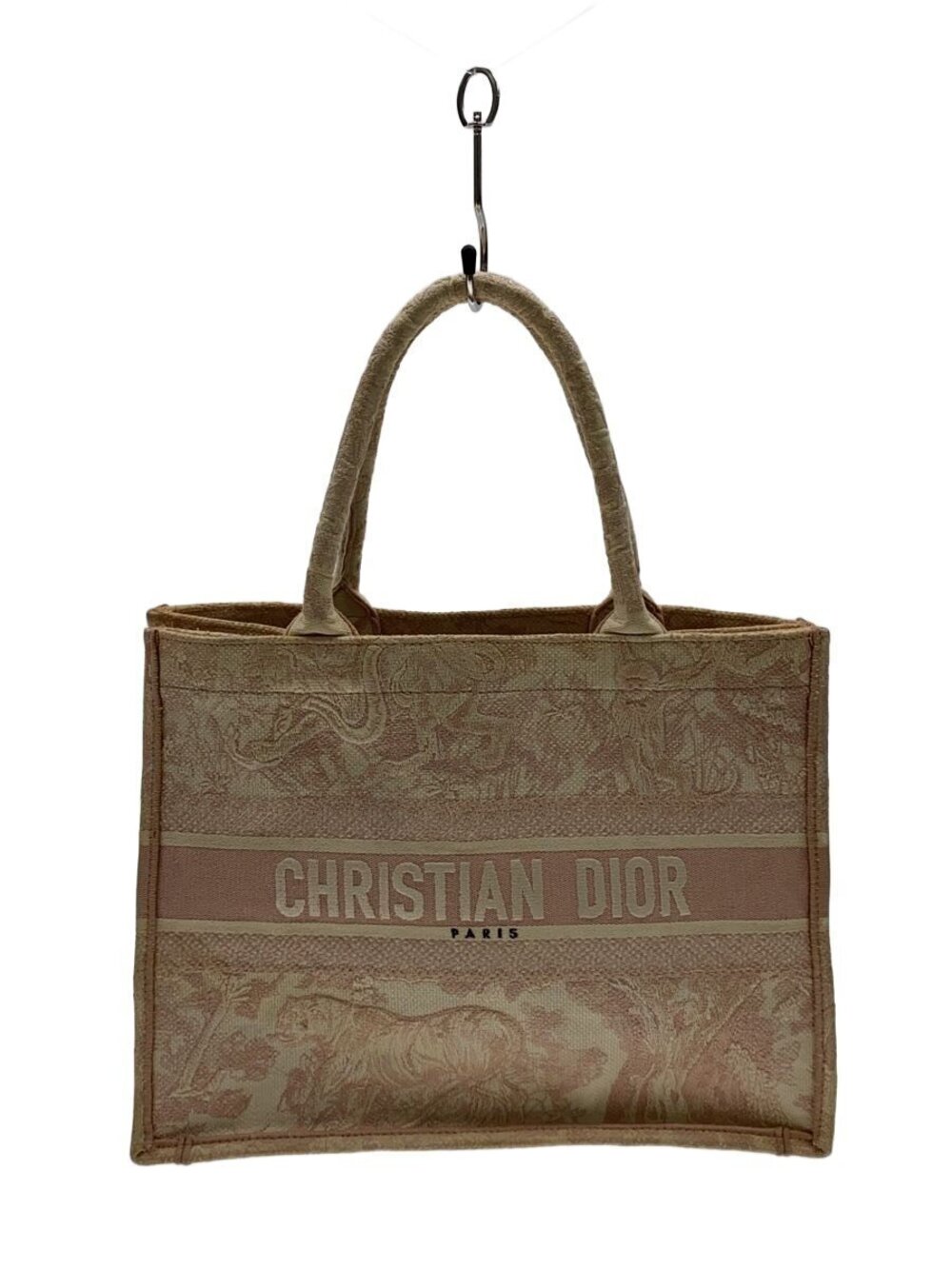 Christian Dior Book Tote Bag Canvas Pink All over